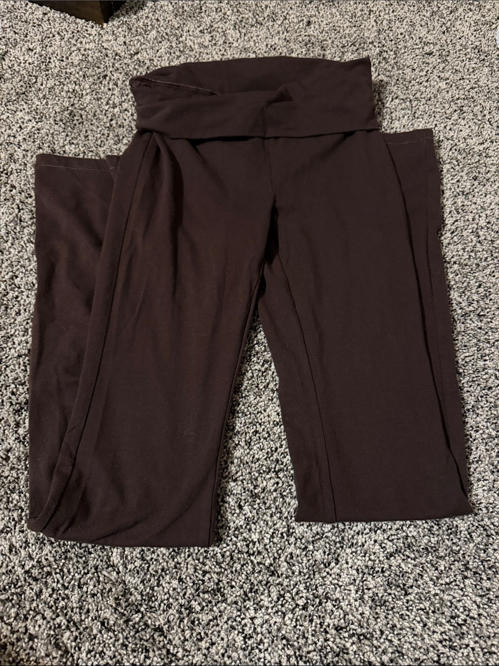 Aritzia Fold-Over Waist Capri Pants - Dark Brown